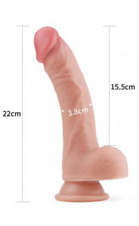 Yoxo Sexy Shop - Fallo Ultra Realistico Morbido in Silicone Dual Density 18,5 x 3,9 cm. Color Carne